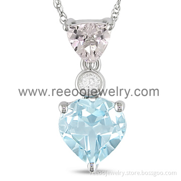 2013 Hot Sale Blue Topaz Pendant, Sterling Silver Pendant Jewelry